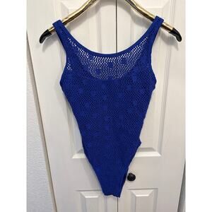 Vintage 90s South Point One piece swim suit Blue size 12